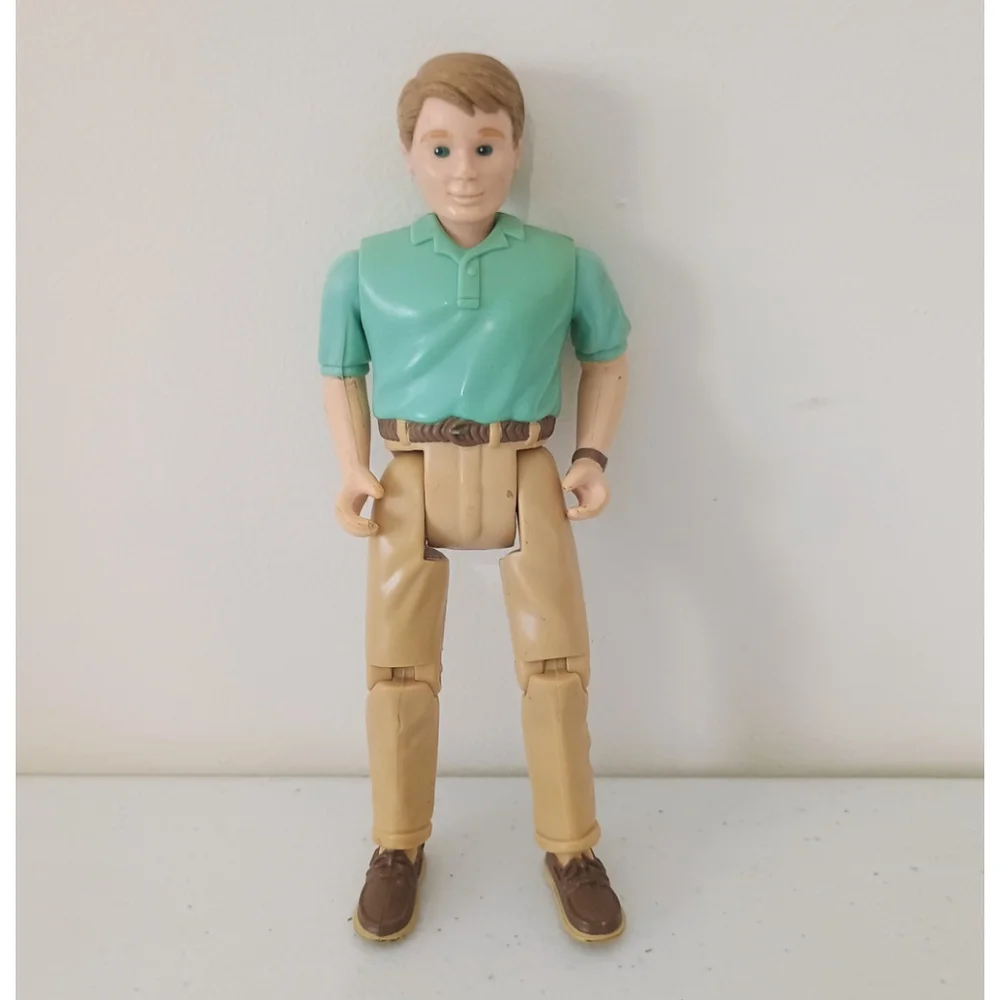 Vintage 1998 Fisher Price Loving Family Dollhouse Dad Father Green Shirt